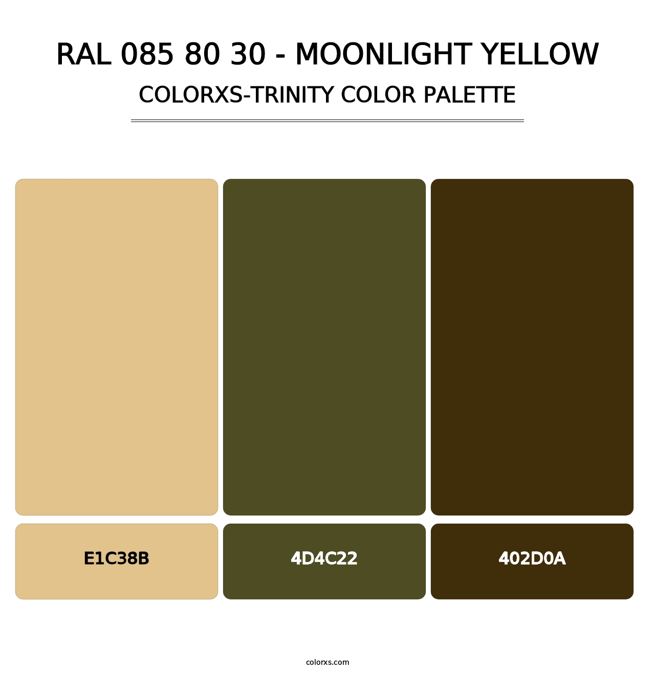 RAL 085 80 30 - Moonlight Yellow - Colorxs Trinity Palette