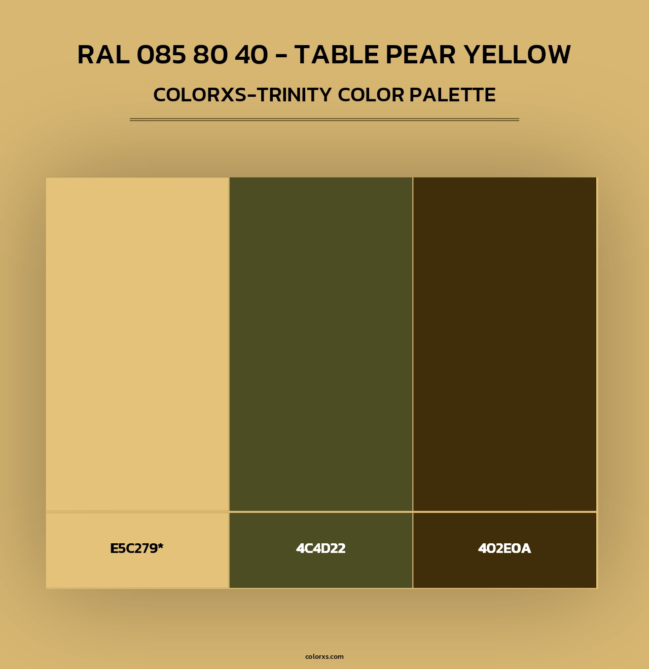 RAL 085 80 40 - Table Pear Yellow - Colorxs Trinity Palette