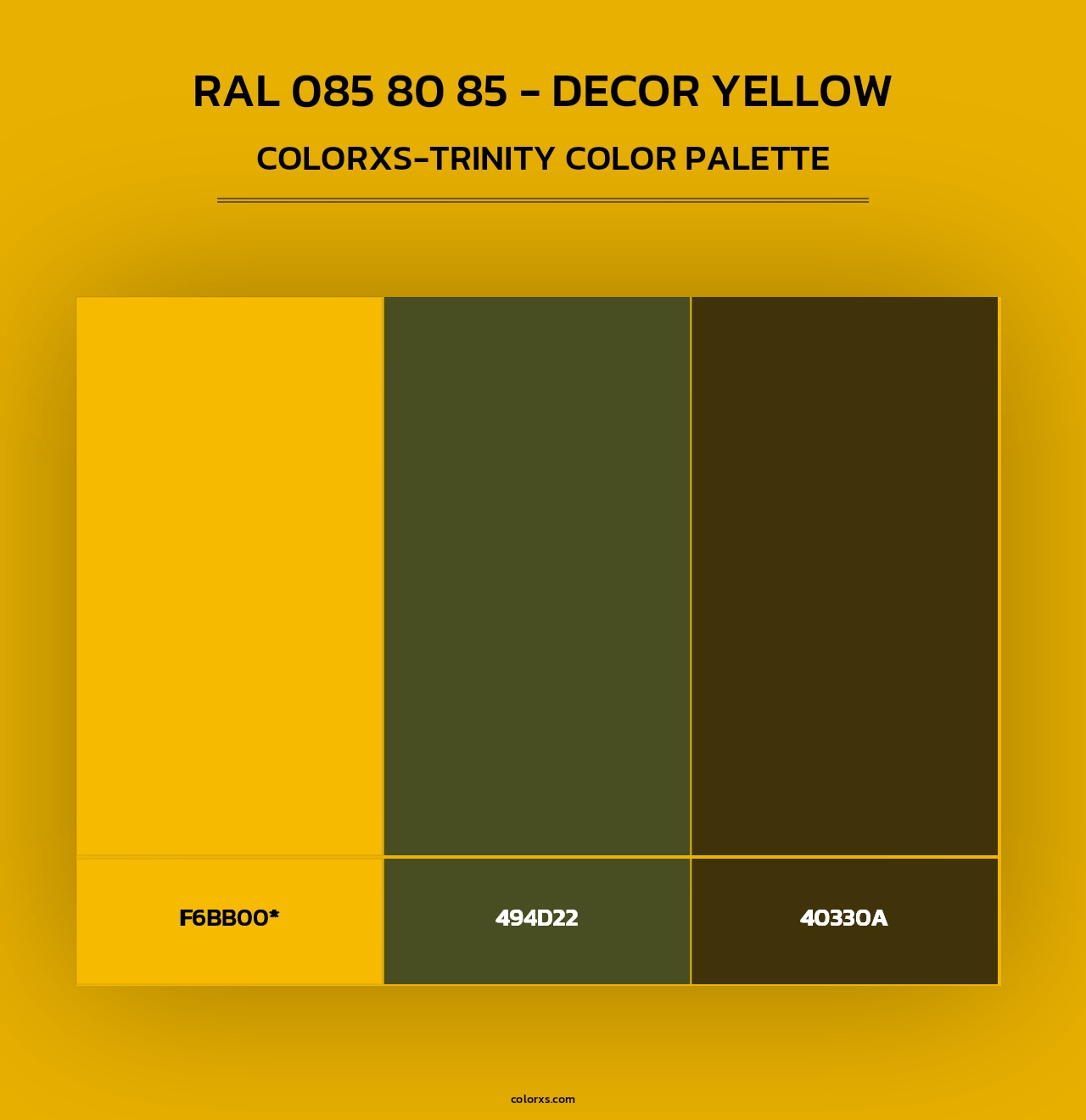 RAL 085 80 85 - Decor Yellow - Colorxs Trinity Palette