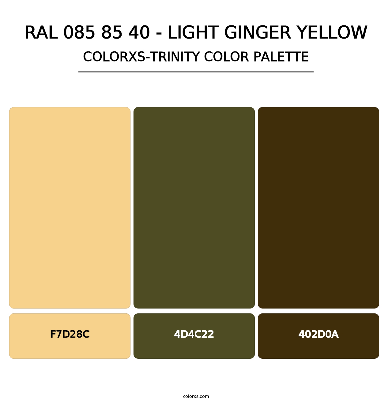 RAL 085 85 40 - Light Ginger Yellow - Colorxs Trinity Palette