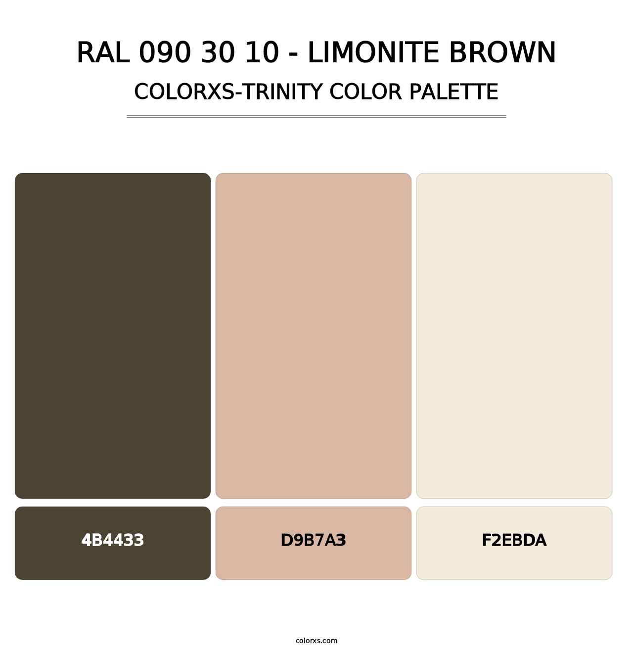 RAL 090 30 10 - Limonite Brown - Colorxs Trinity Palette