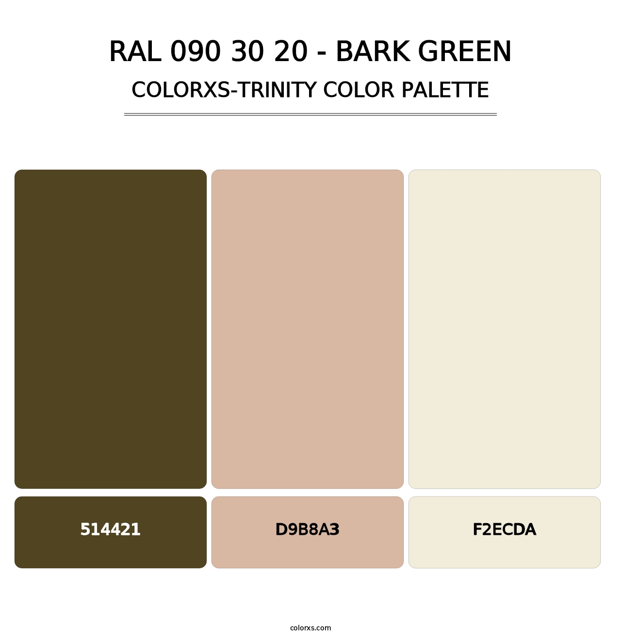 RAL 090 30 20 - Bark Green - Colorxs Trinity Palette