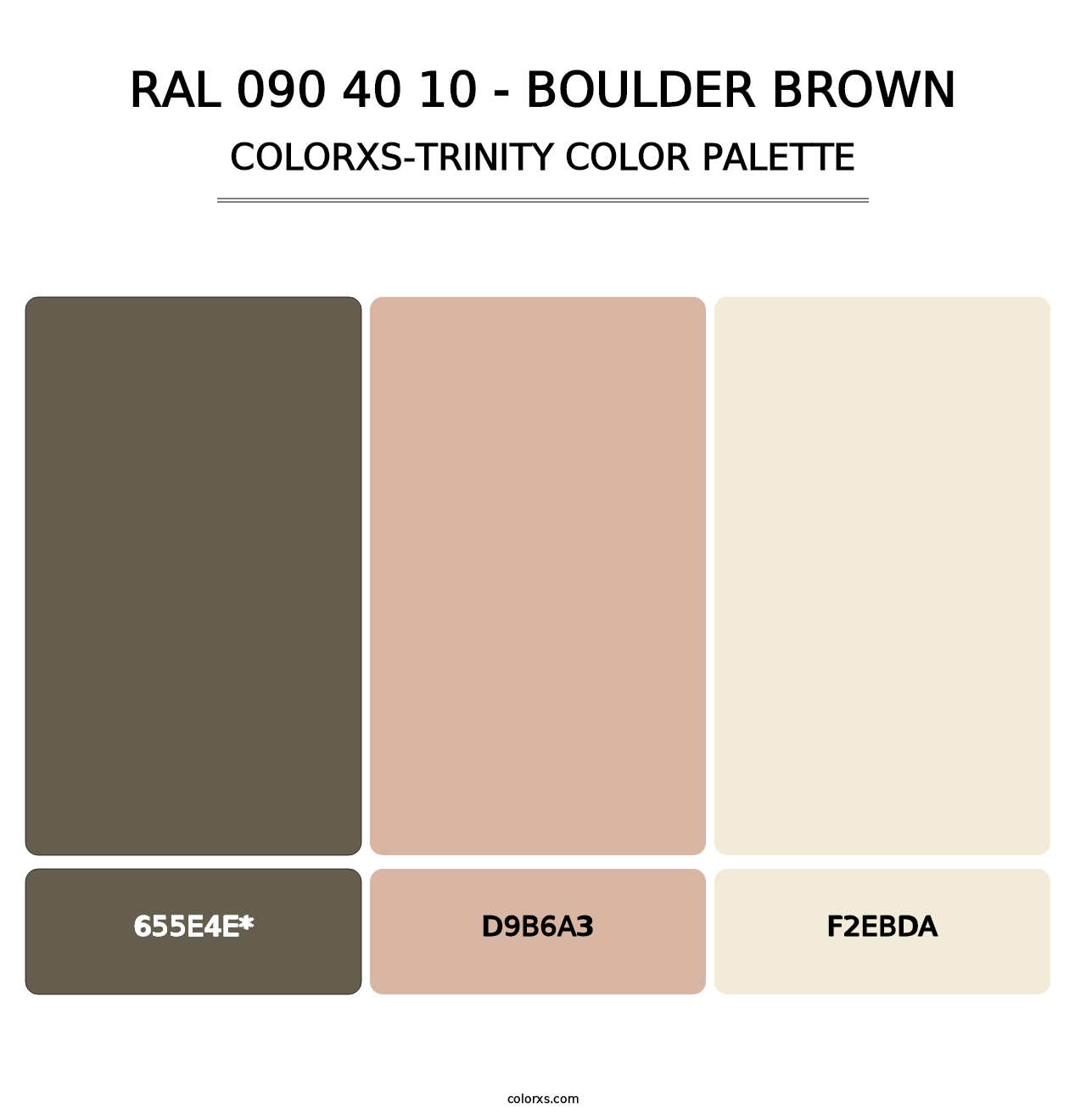 RAL 090 40 10 - Boulder Brown - Colorxs Trinity Palette
