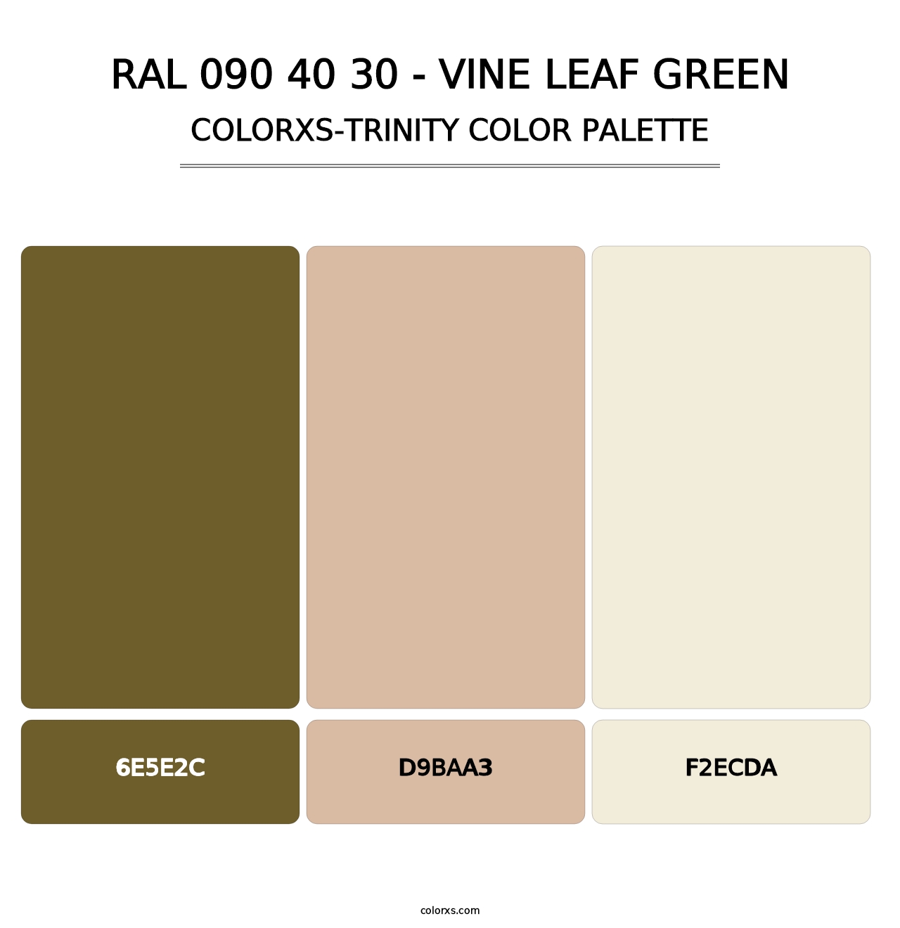 RAL 090 40 30 - Vine Leaf Green - Colorxs Trinity Palette