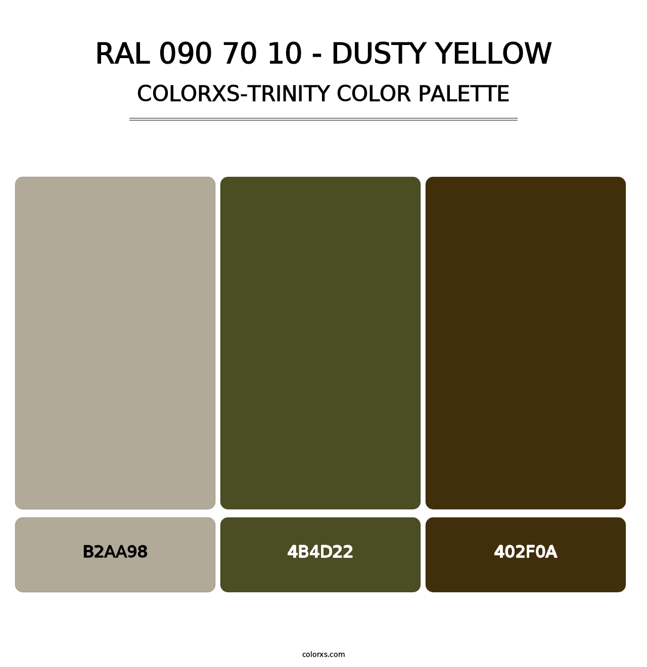 RAL 090 70 10 - Dusty Yellow - Colorxs Trinity Palette