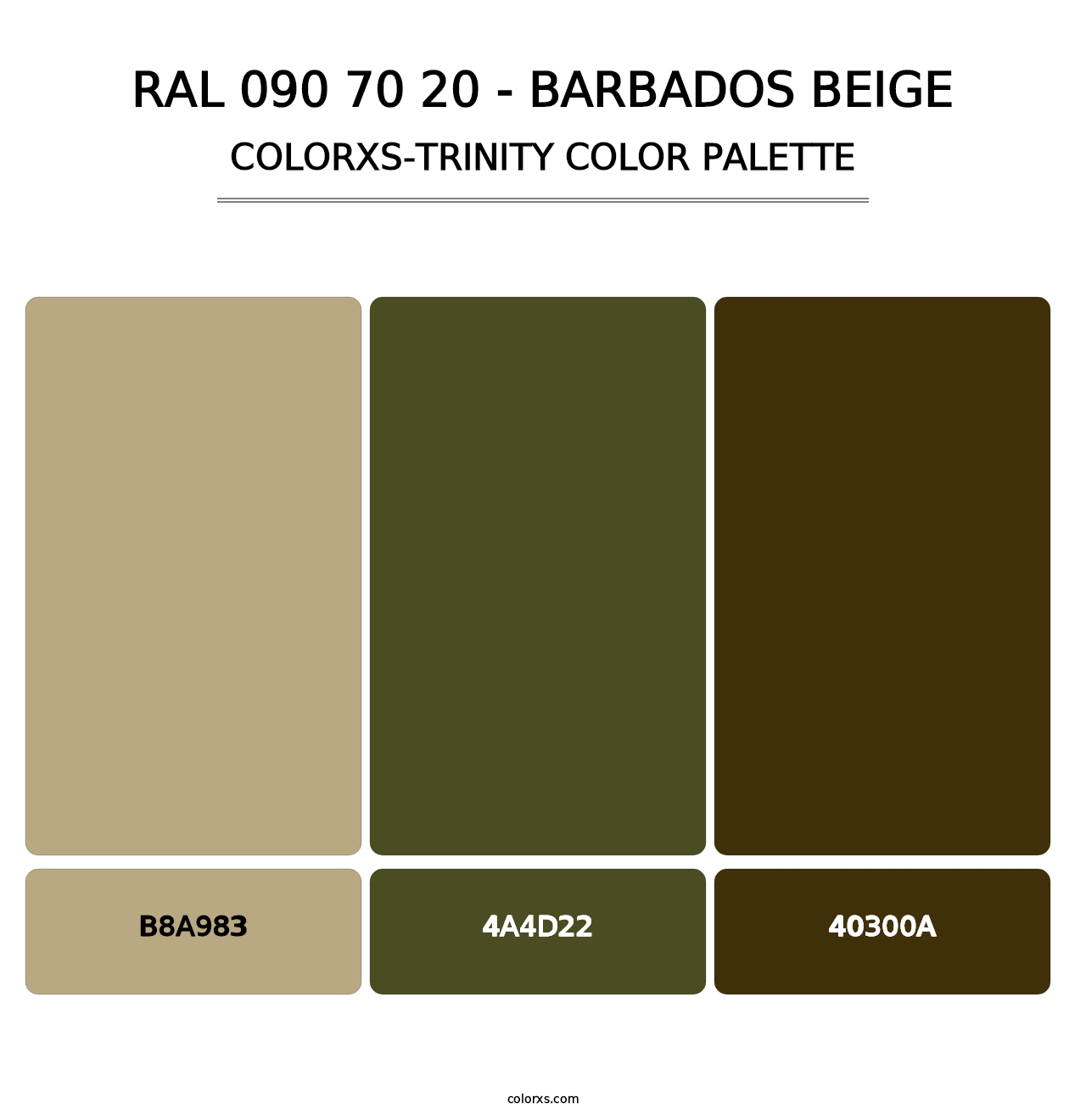 RAL 090 70 20 - Barbados Beige - Colorxs Trinity Palette
