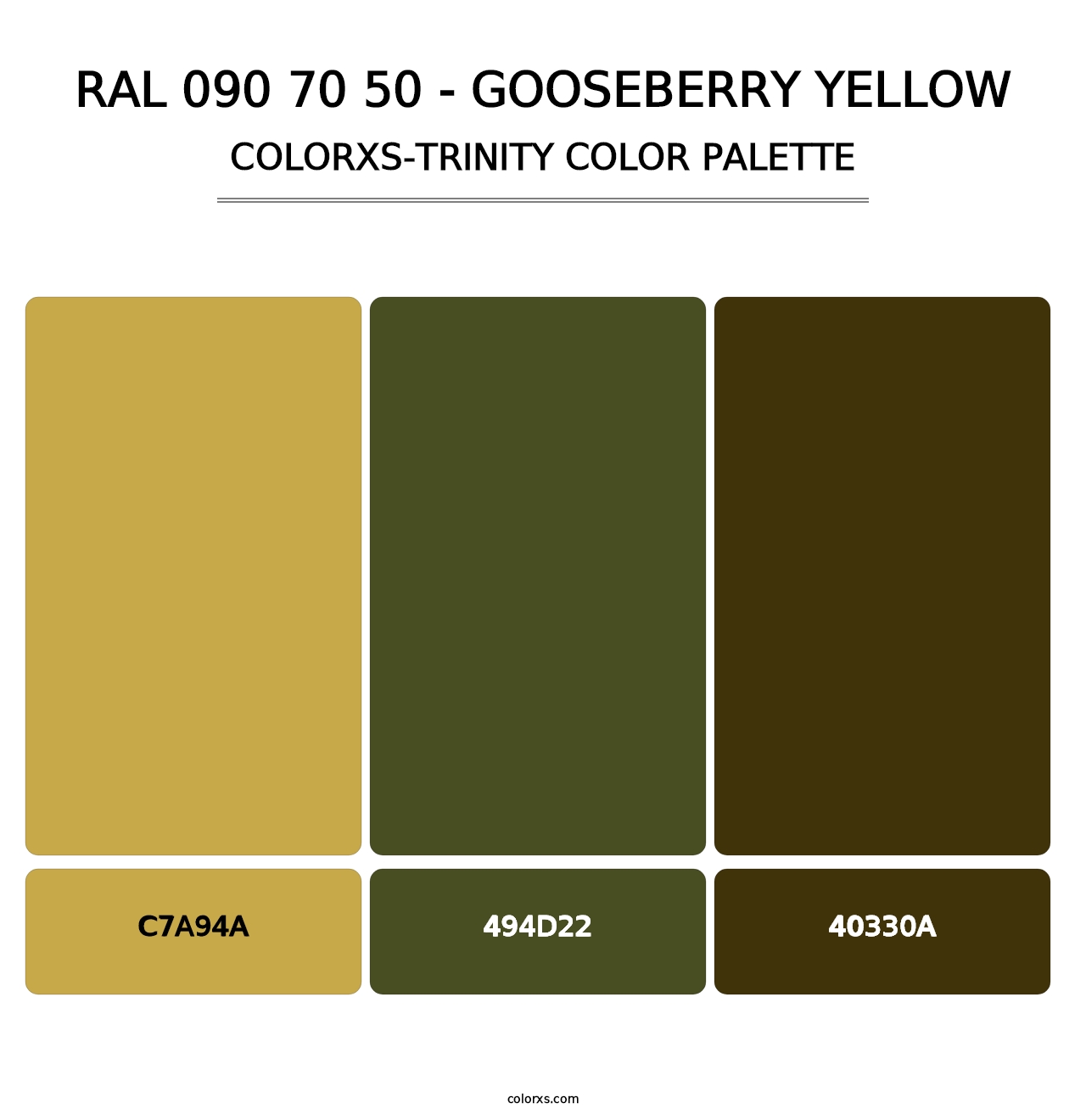 RAL 090 70 50 - Gooseberry Yellow - Colorxs Trinity Palette