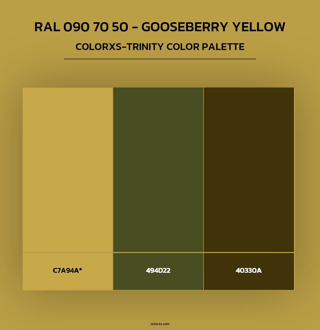 RAL 090 70 50 - Gooseberry Yellow - Colorxs Trinity Palette