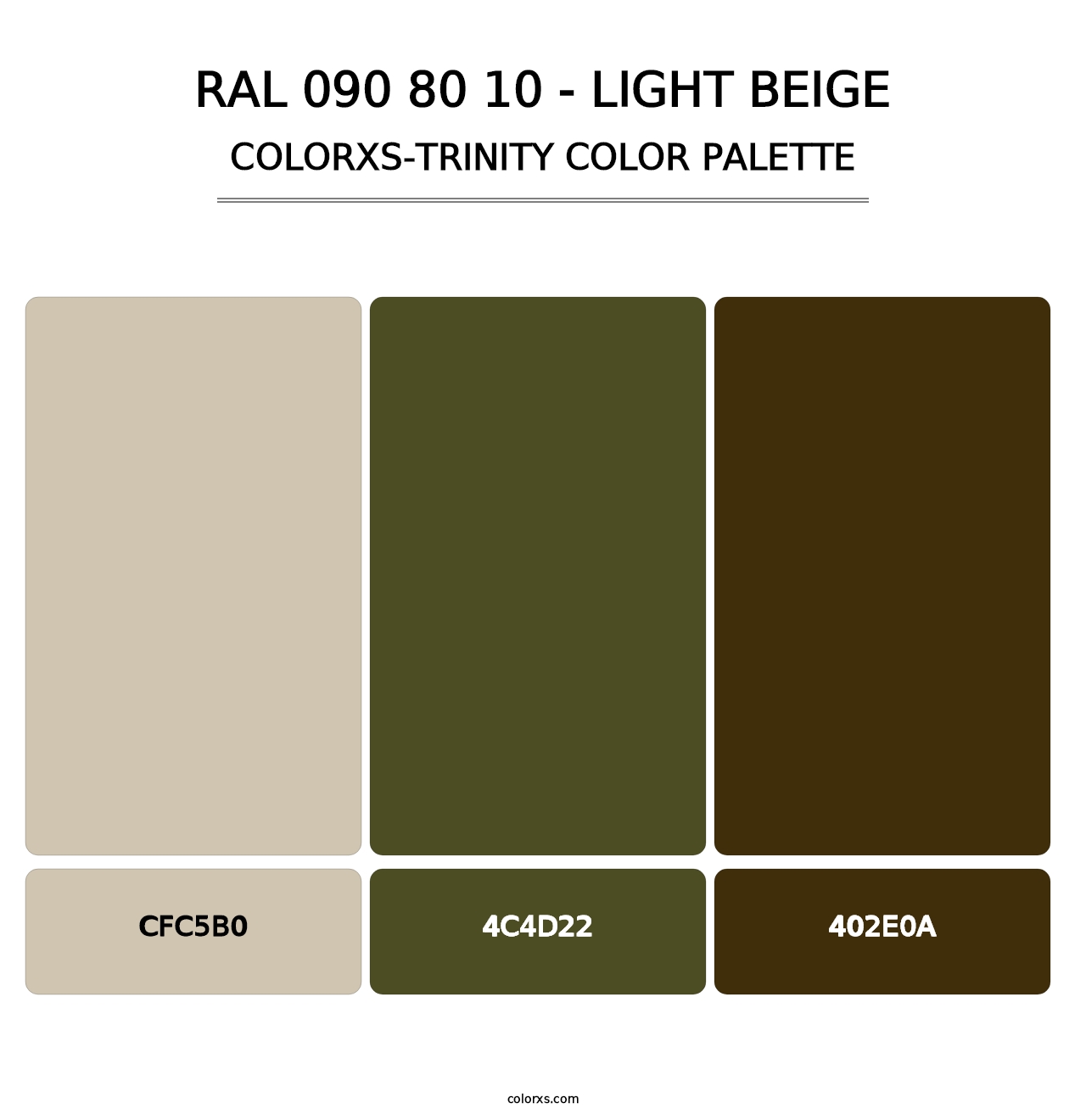 RAL 090 80 10 - Light Beige - Colorxs Trinity Palette