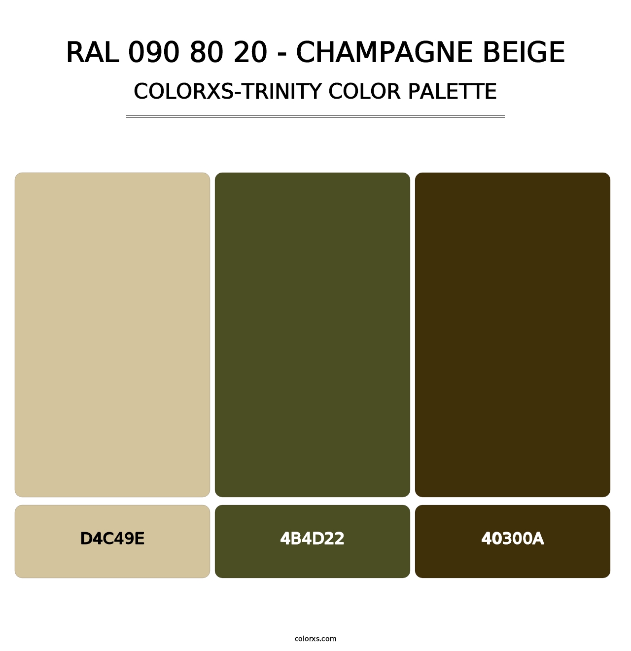 RAL 090 80 20 - Champagne Beige - Colorxs Trinity Palette