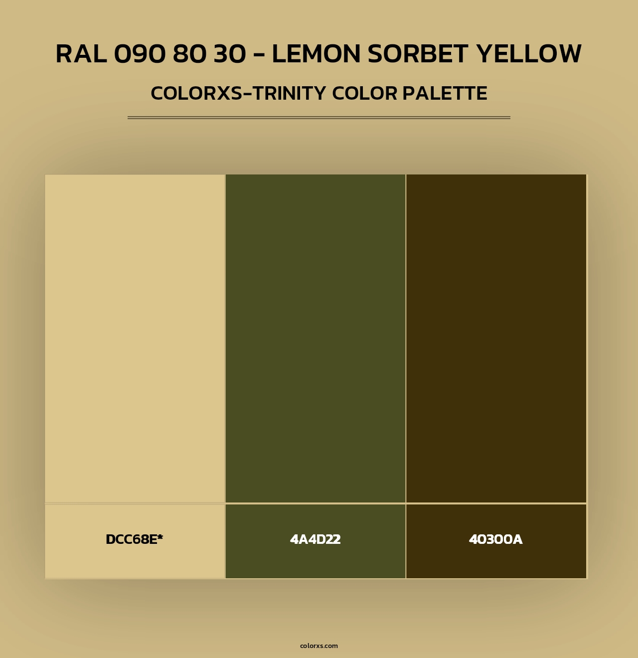 RAL 090 80 30 - Lemon Sorbet Yellow - Colorxs Trinity Palette