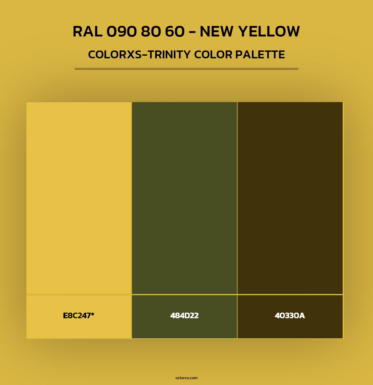 RAL 090 80 60 - New Yellow - Colorxs Trinity Palette