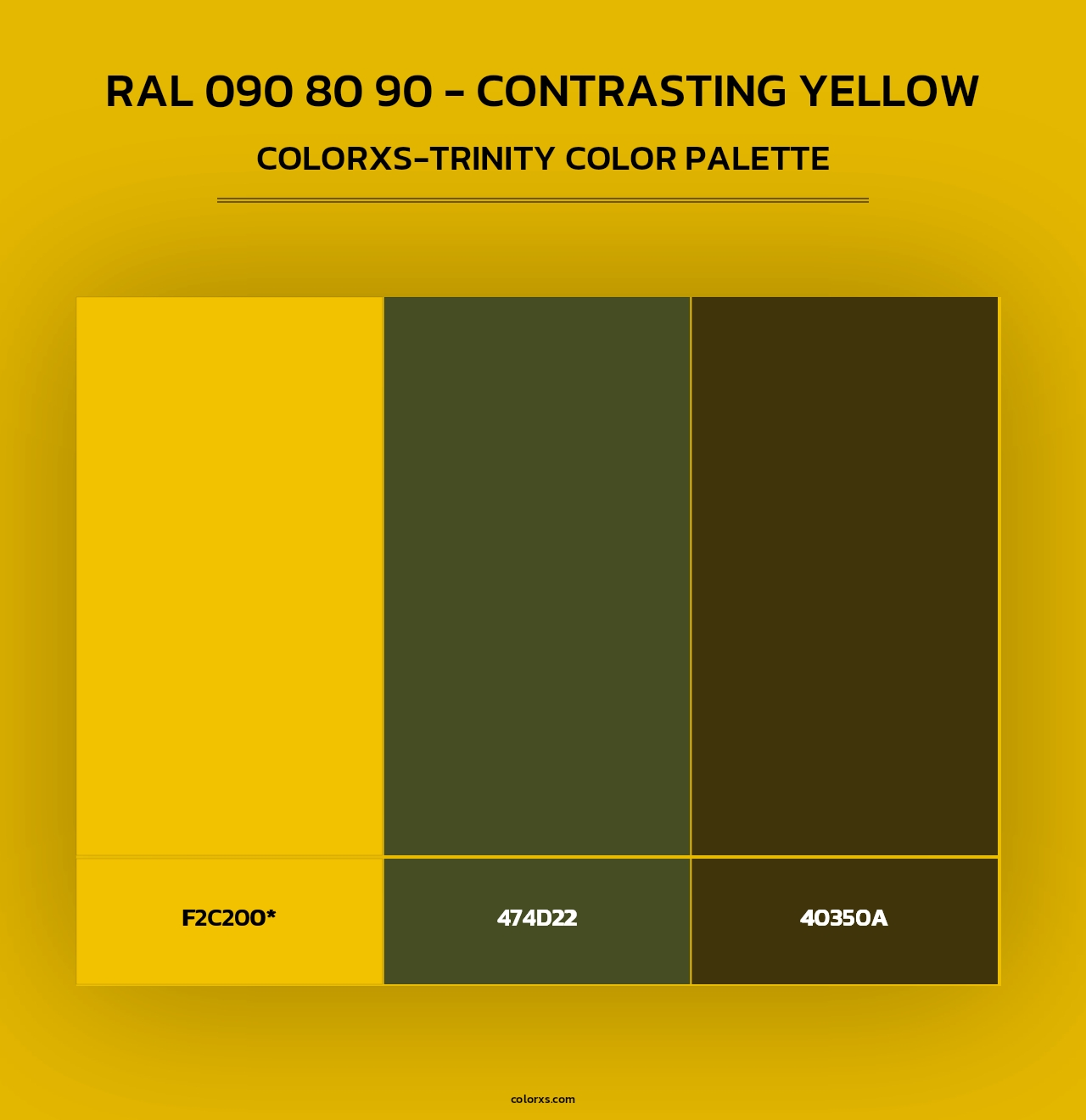 RAL 090 80 90 - Contrasting Yellow - Colorxs Trinity Palette
