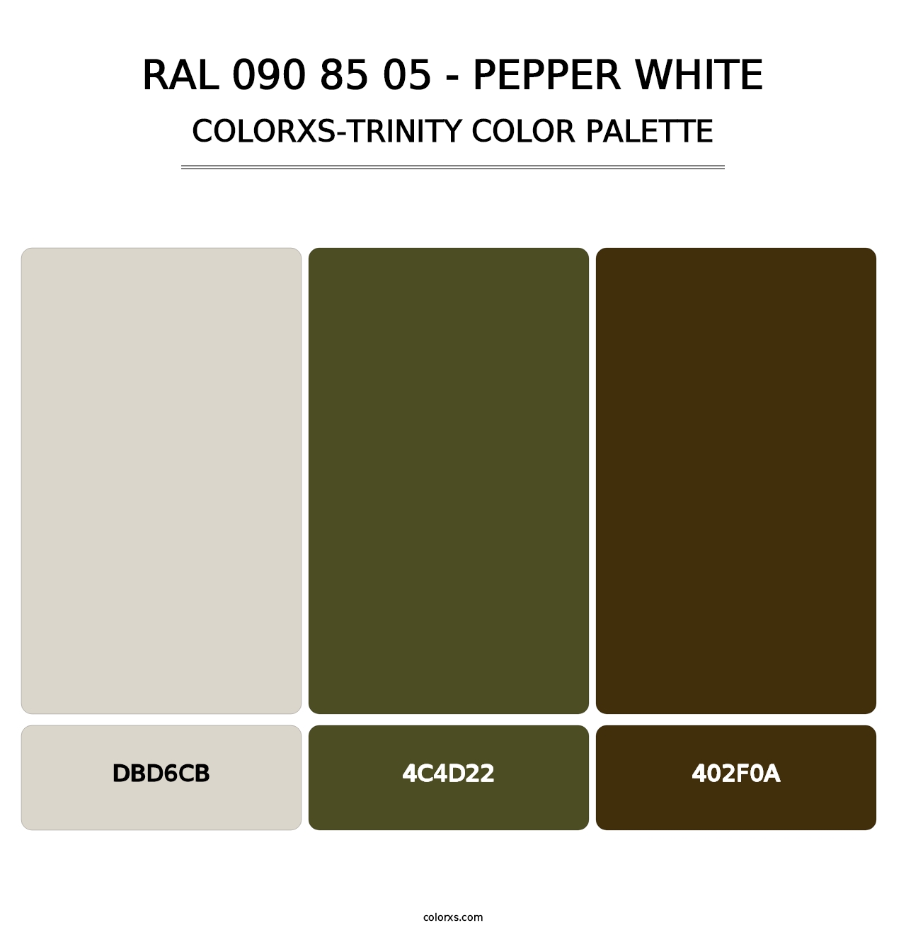 RAL 090 85 05 - Pepper White - Colorxs Trinity Palette