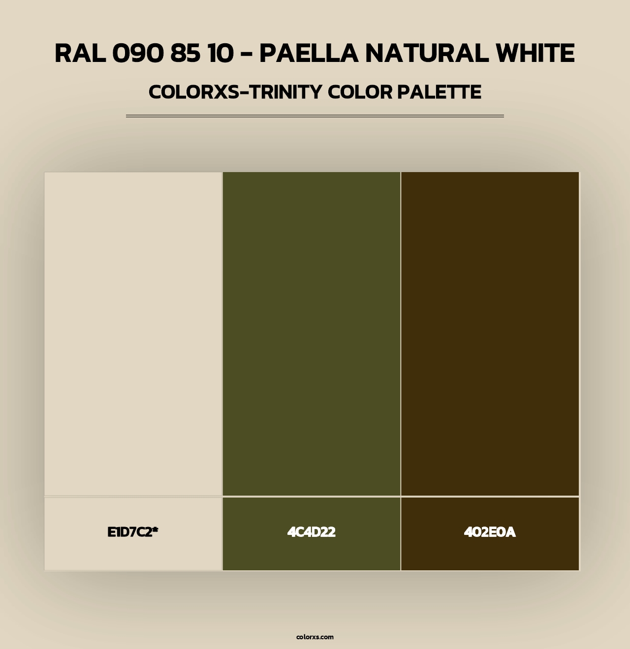 RAL 090 85 10 - Paella Natural White - Colorxs Trinity Palette