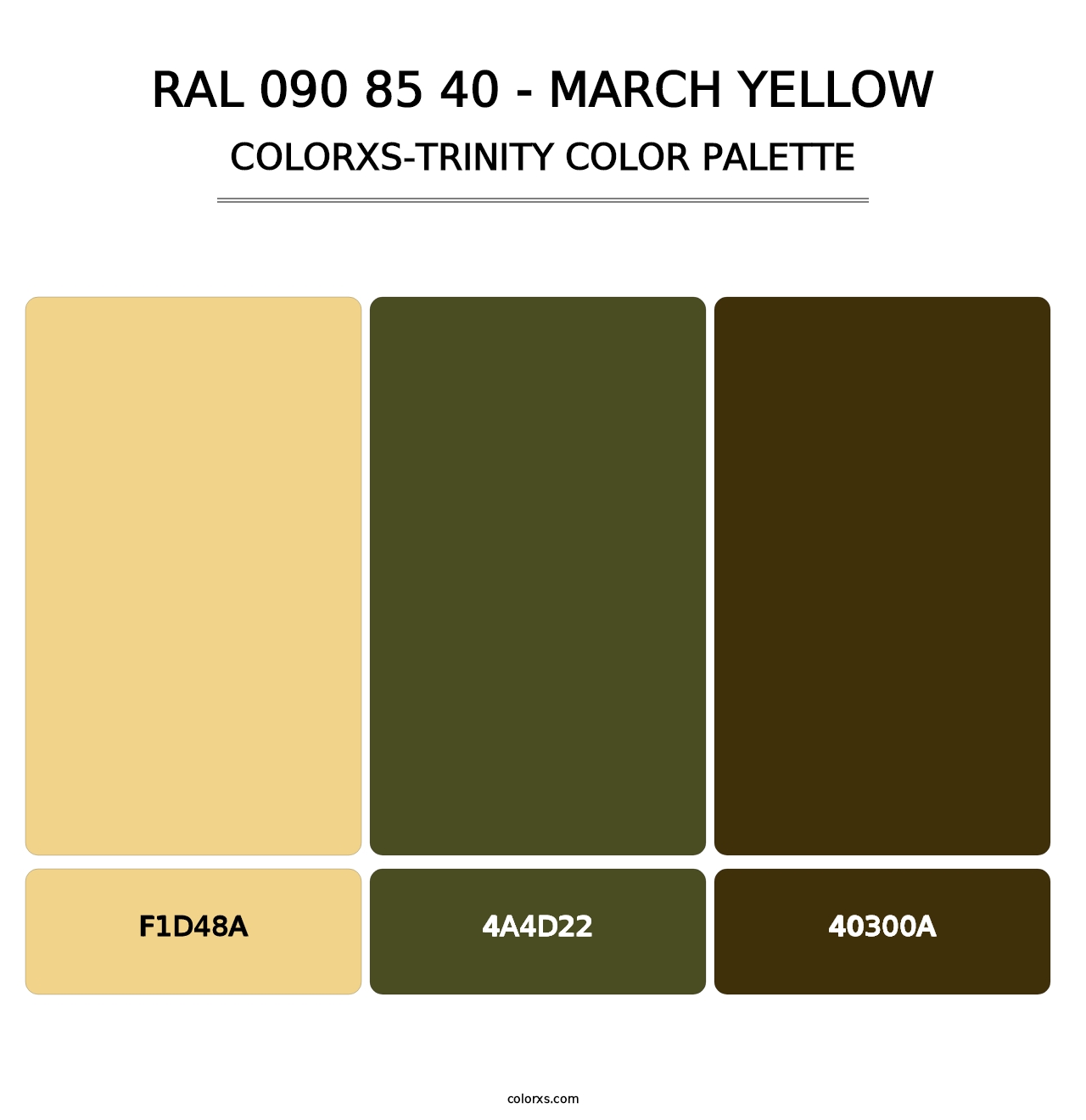 RAL 090 85 40 - March Yellow - Colorxs Trinity Palette