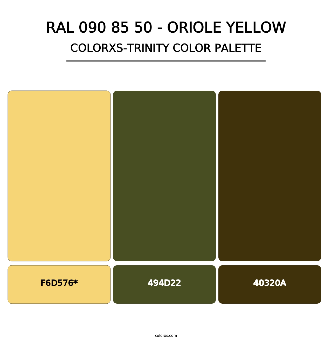 RAL 090 85 50 - Oriole Yellow - Colorxs Trinity Palette