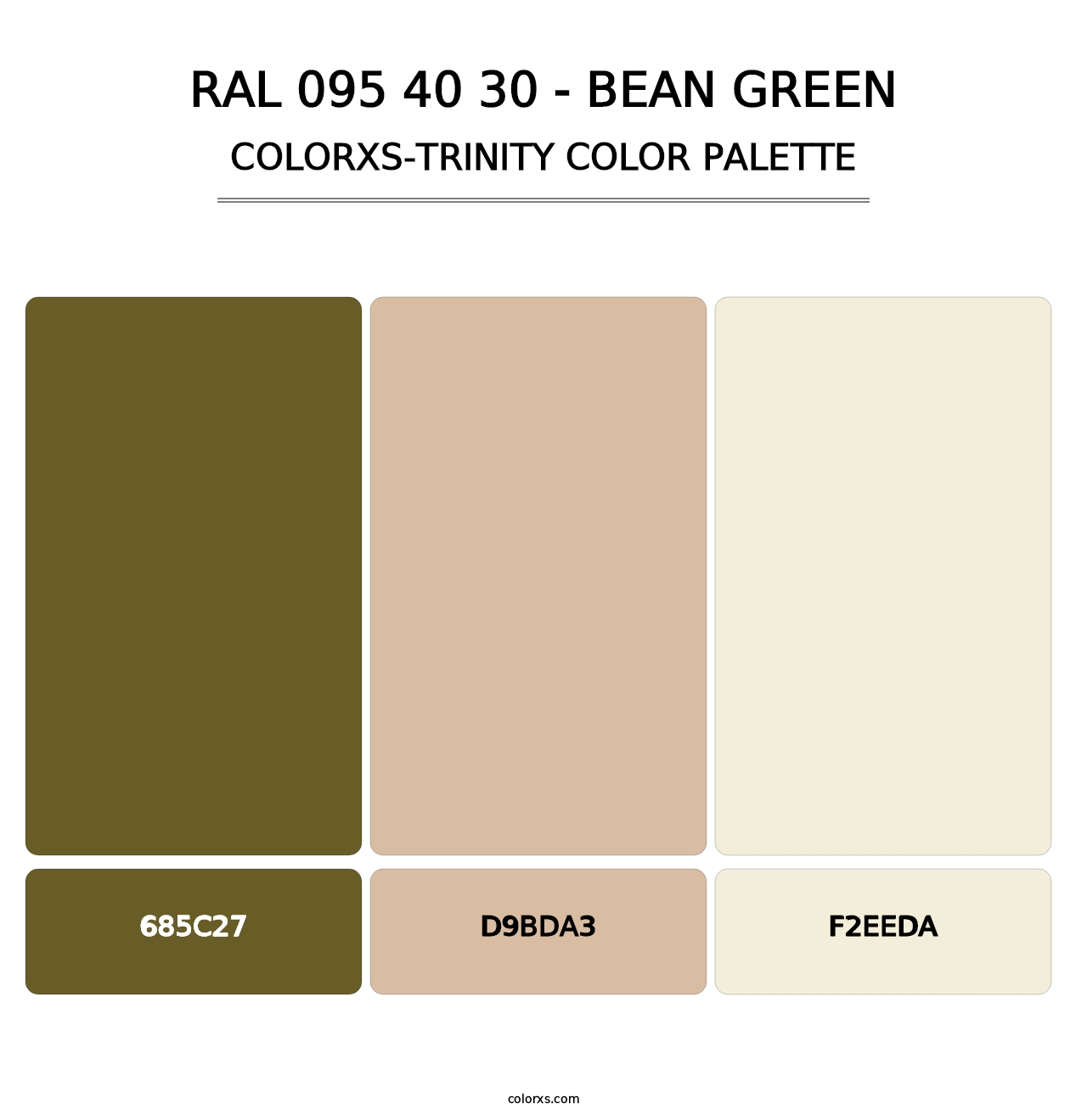RAL 095 40 30 - Bean Green - Colorxs Trinity Palette
