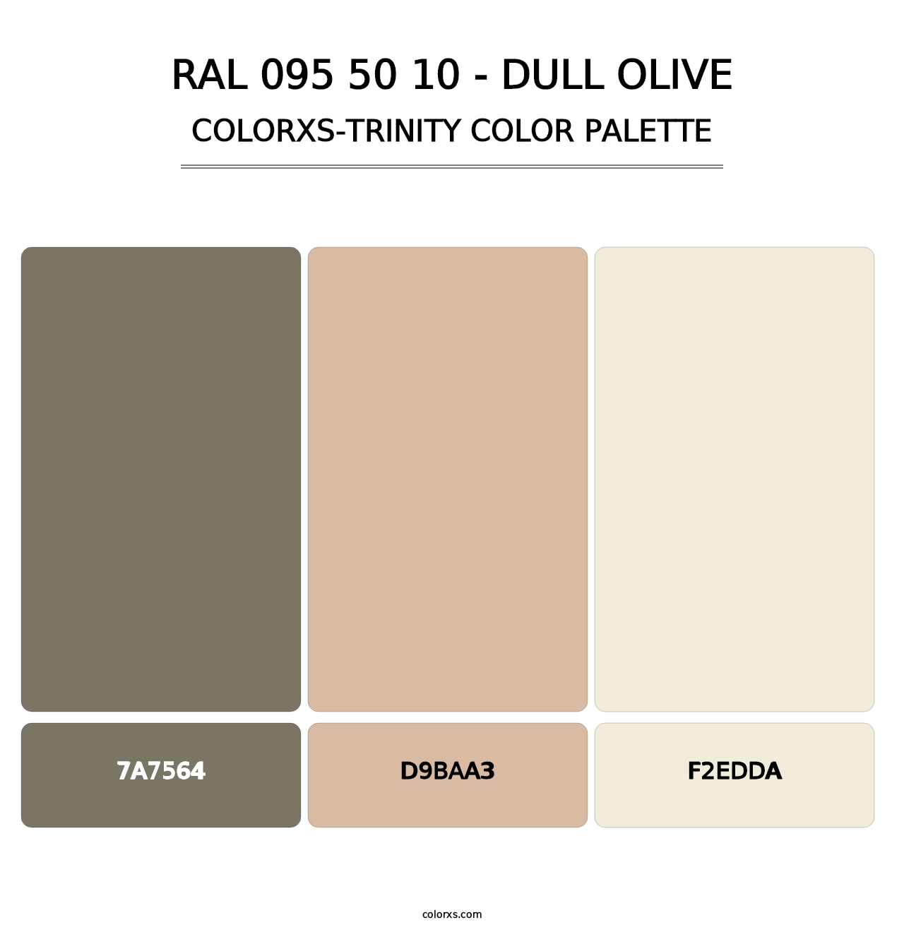 RAL 095 50 10 - Dull Olive - Colorxs Trinity Palette