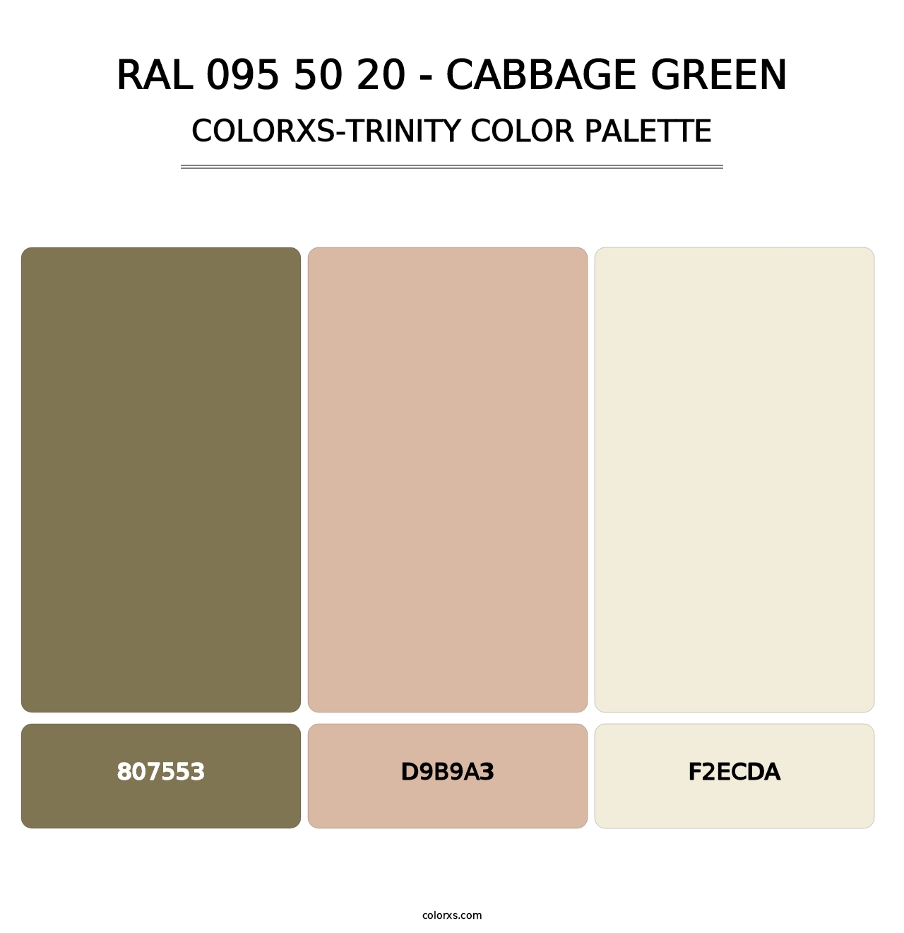 RAL 095 50 20 - Cabbage Green - Colorxs Trinity Palette