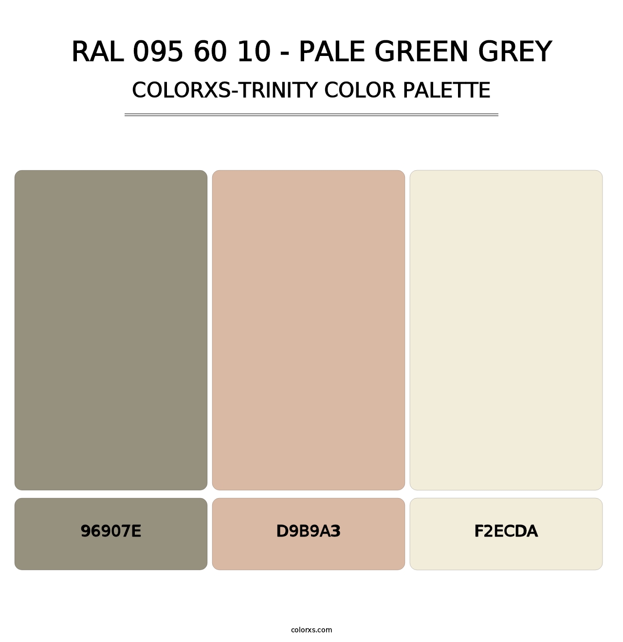 RAL 095 60 10 - Pale Green Grey - Colorxs Trinity Palette