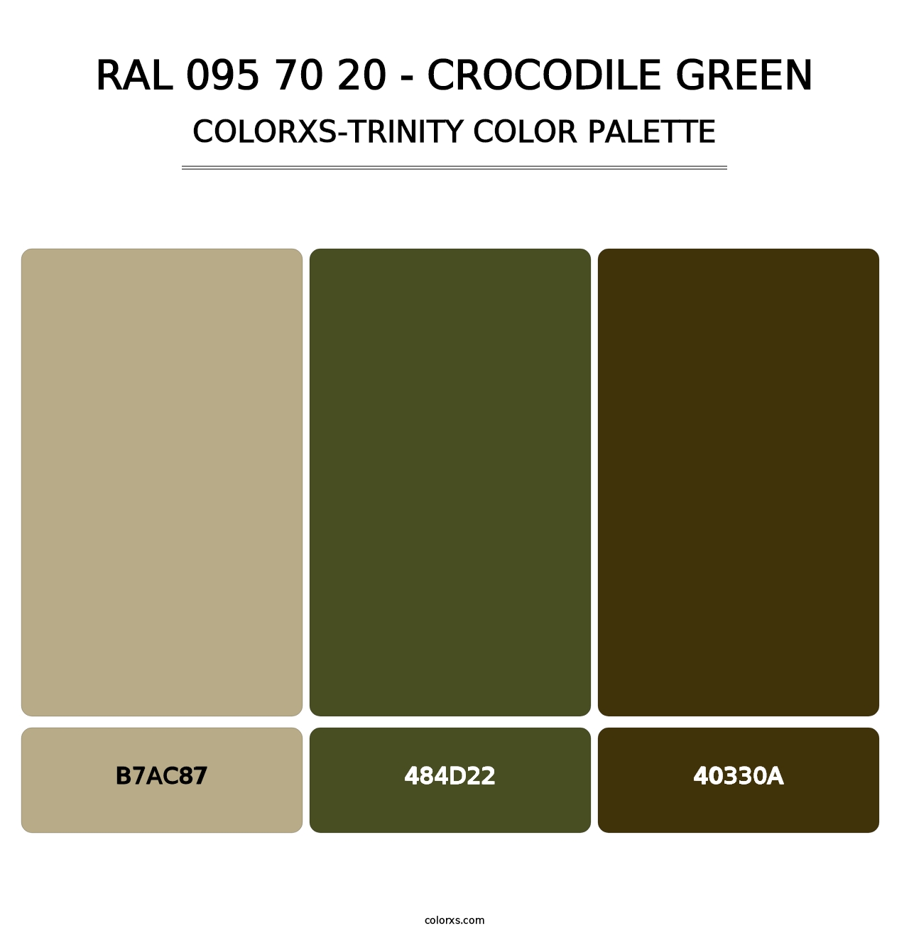 RAL 095 70 20 - Crocodile Green - Colorxs Trinity Palette