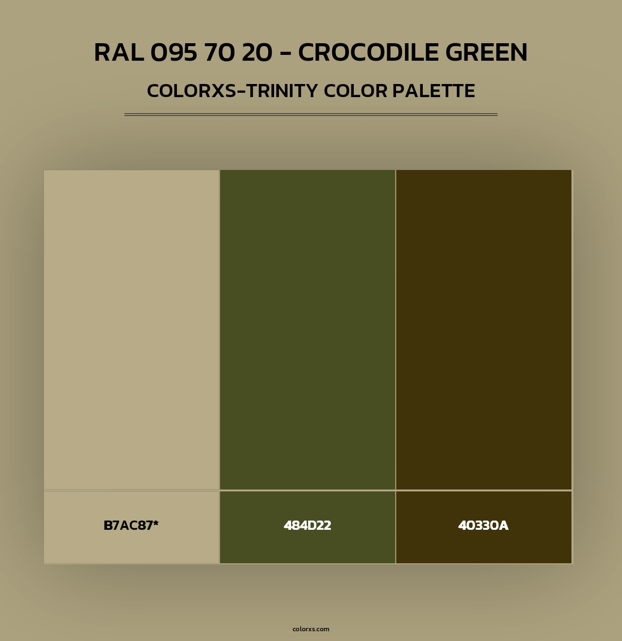 RAL 095 70 20 - Crocodile Green - Colorxs Trinity Palette