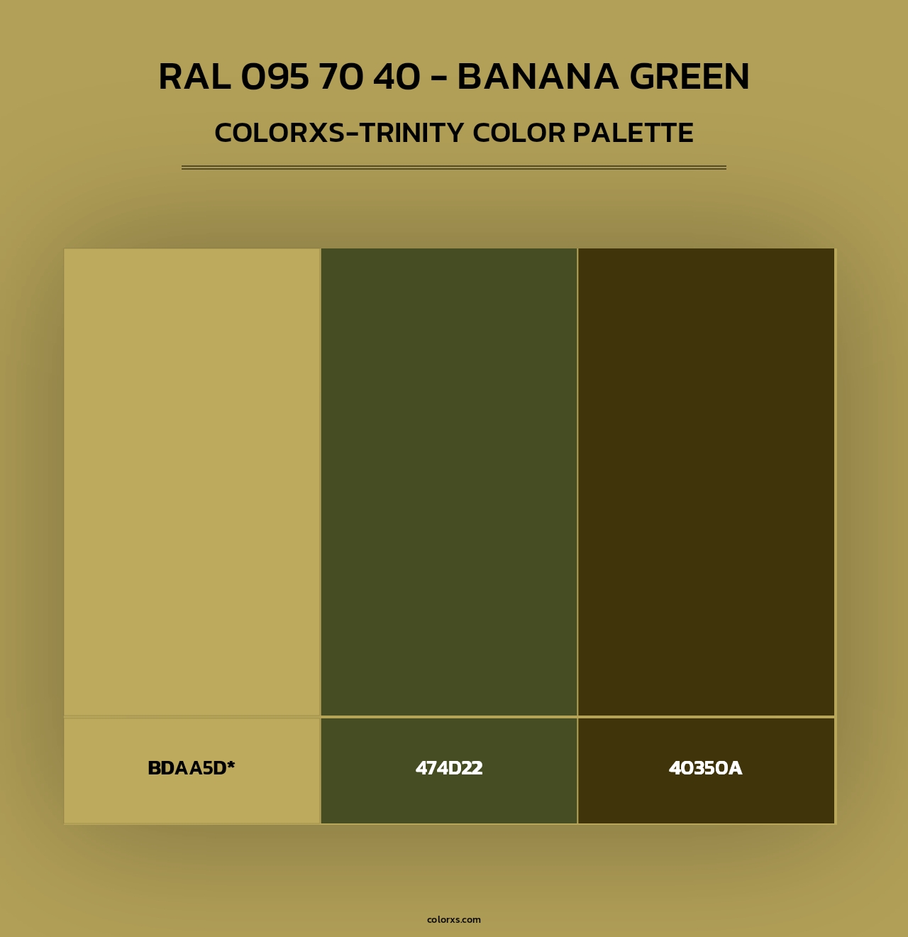 RAL 095 70 40 - Banana Green - Colorxs Trinity Palette