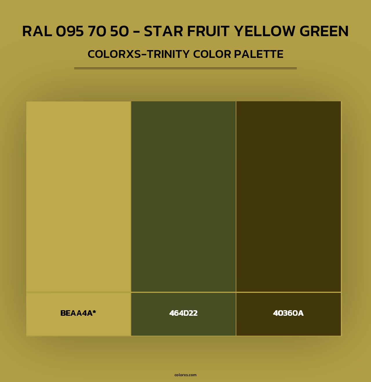 RAL 095 70 50 - Star Fruit Yellow Green - Colorxs Trinity Palette