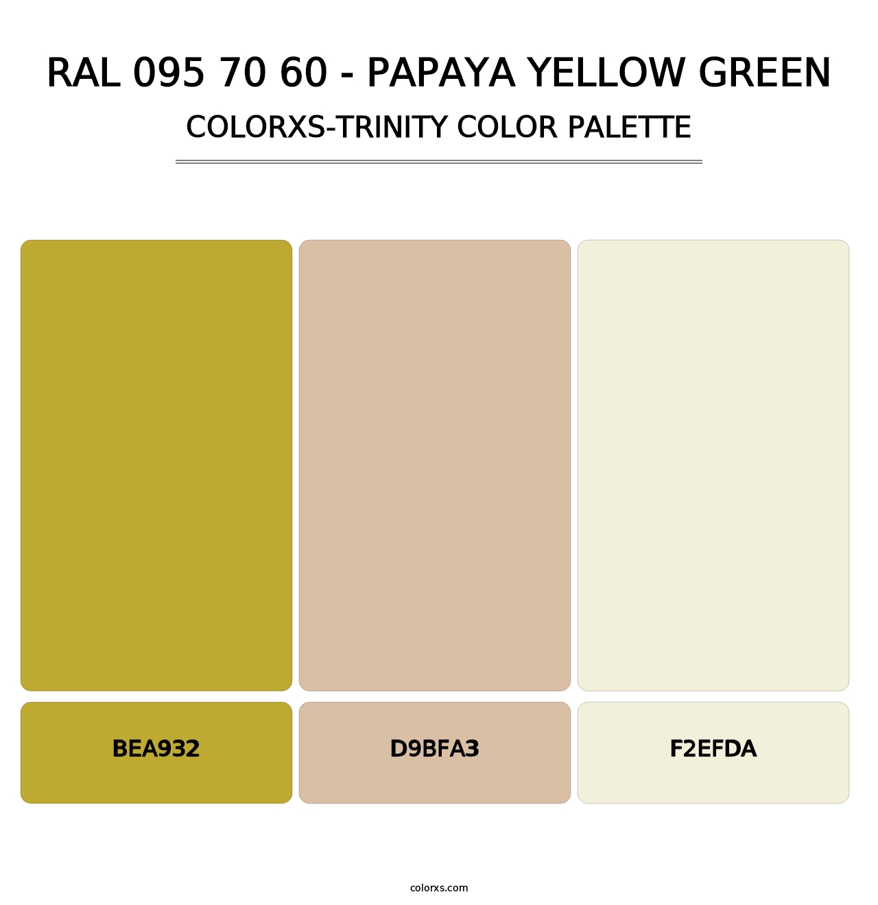 RAL 095 70 60 - Papaya Yellow Green - Colorxs Trinity Palette