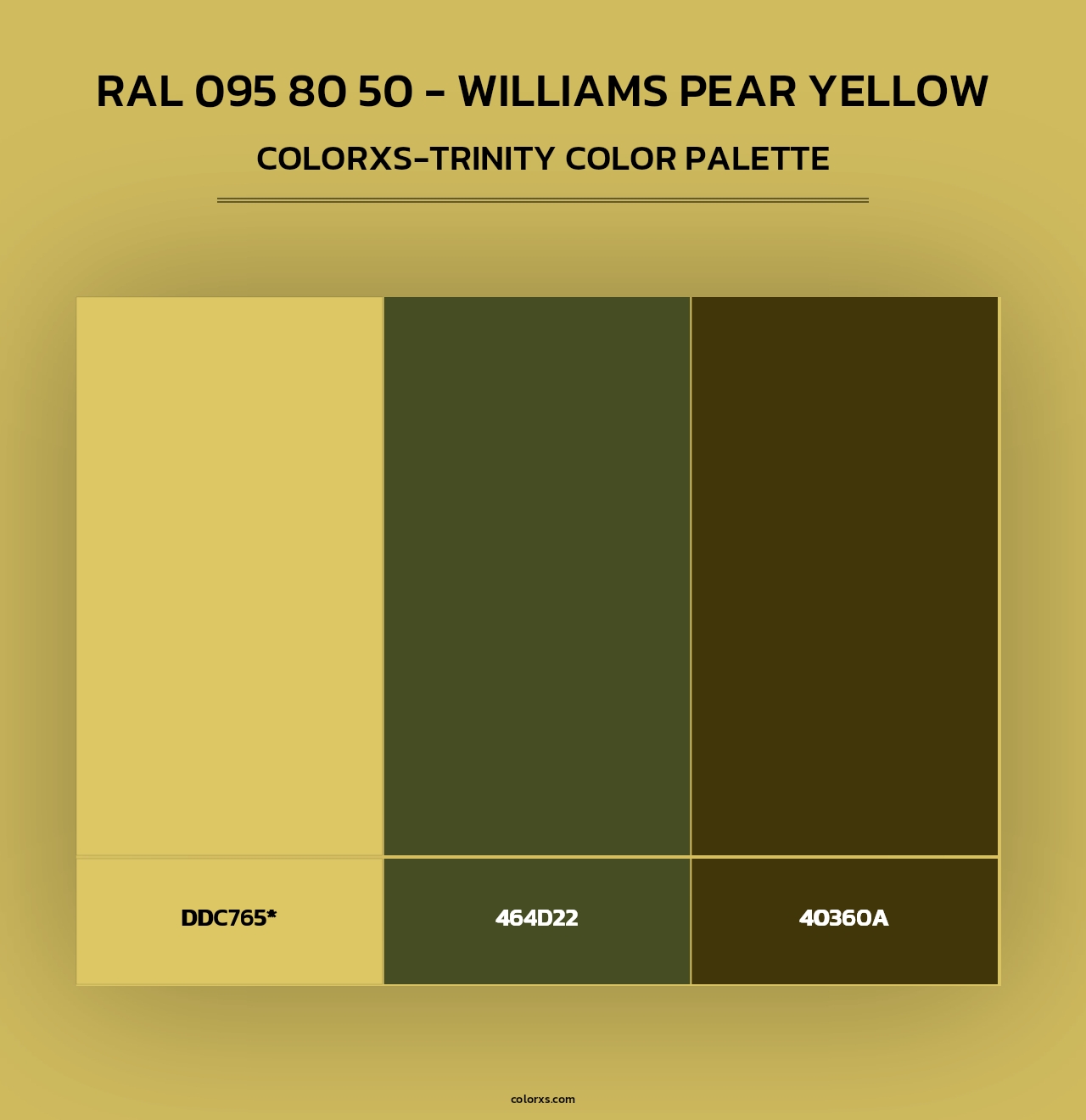 RAL 095 80 50 - Williams Pear Yellow - Colorxs Trinity Palette