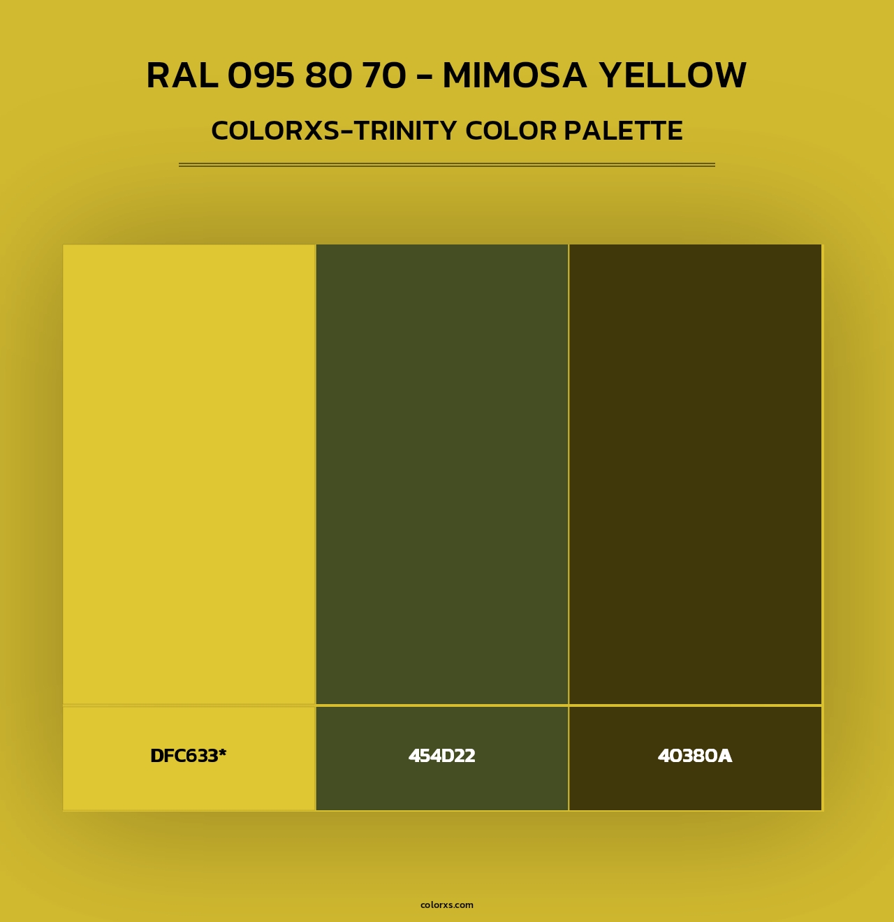 RAL 095 80 70 - Mimosa Yellow - Colorxs Trinity Palette