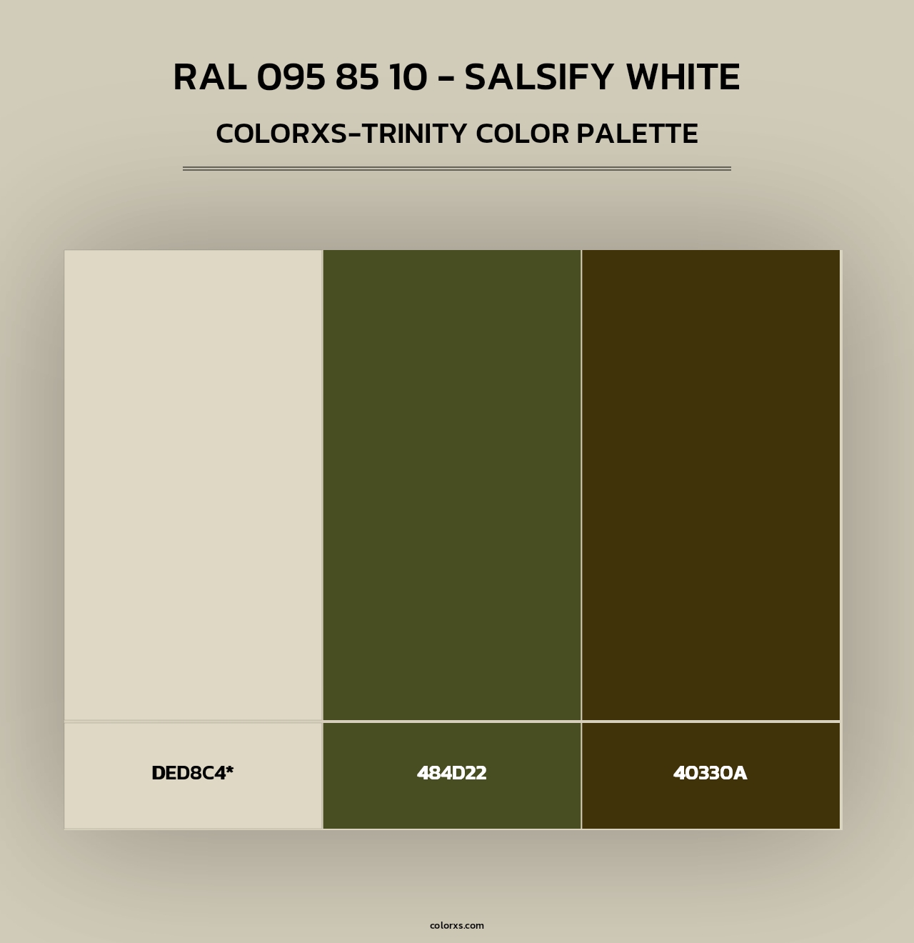 RAL 095 85 10 - Salsify White - Colorxs Trinity Palette