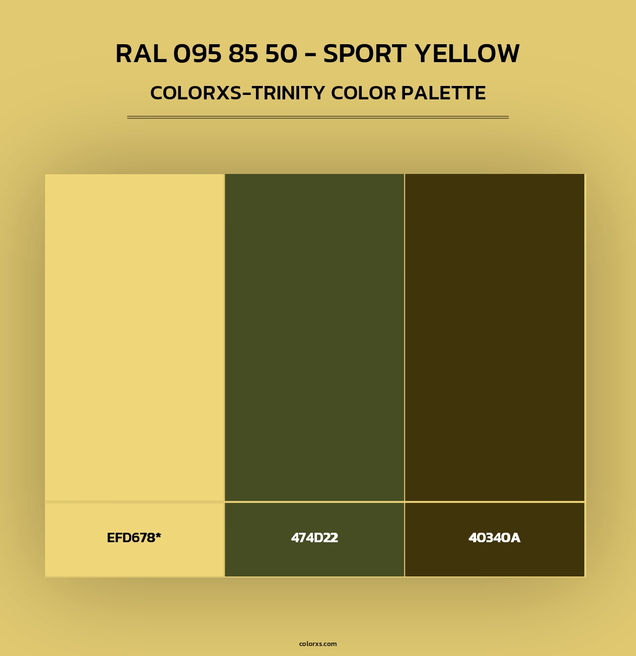 RAL 095 85 50 - Sport Yellow - Colorxs Trinity Palette