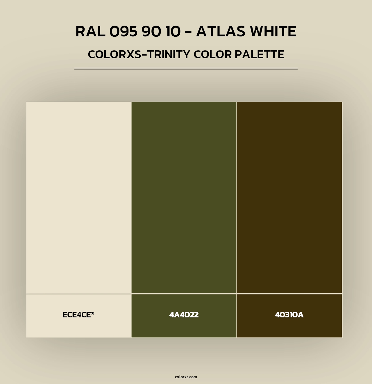 RAL 095 90 10 - Atlas White - Colorxs Trinity Palette