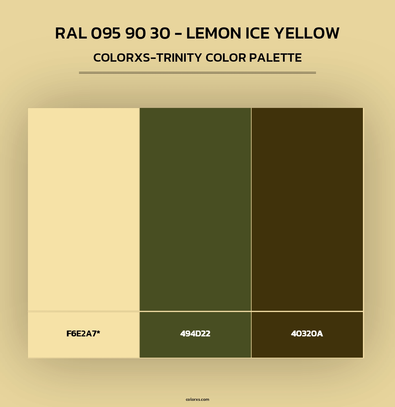 RAL 095 90 30 - Lemon Ice Yellow - Colorxs Trinity Palette