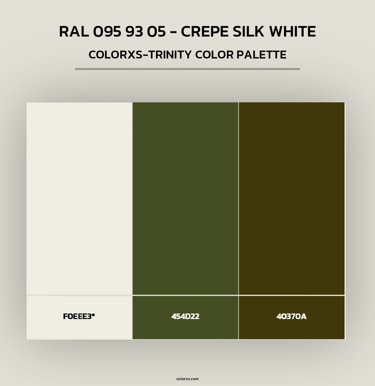 RAL 095 93 05 - Crepe Silk White - Colorxs Trinity Palette