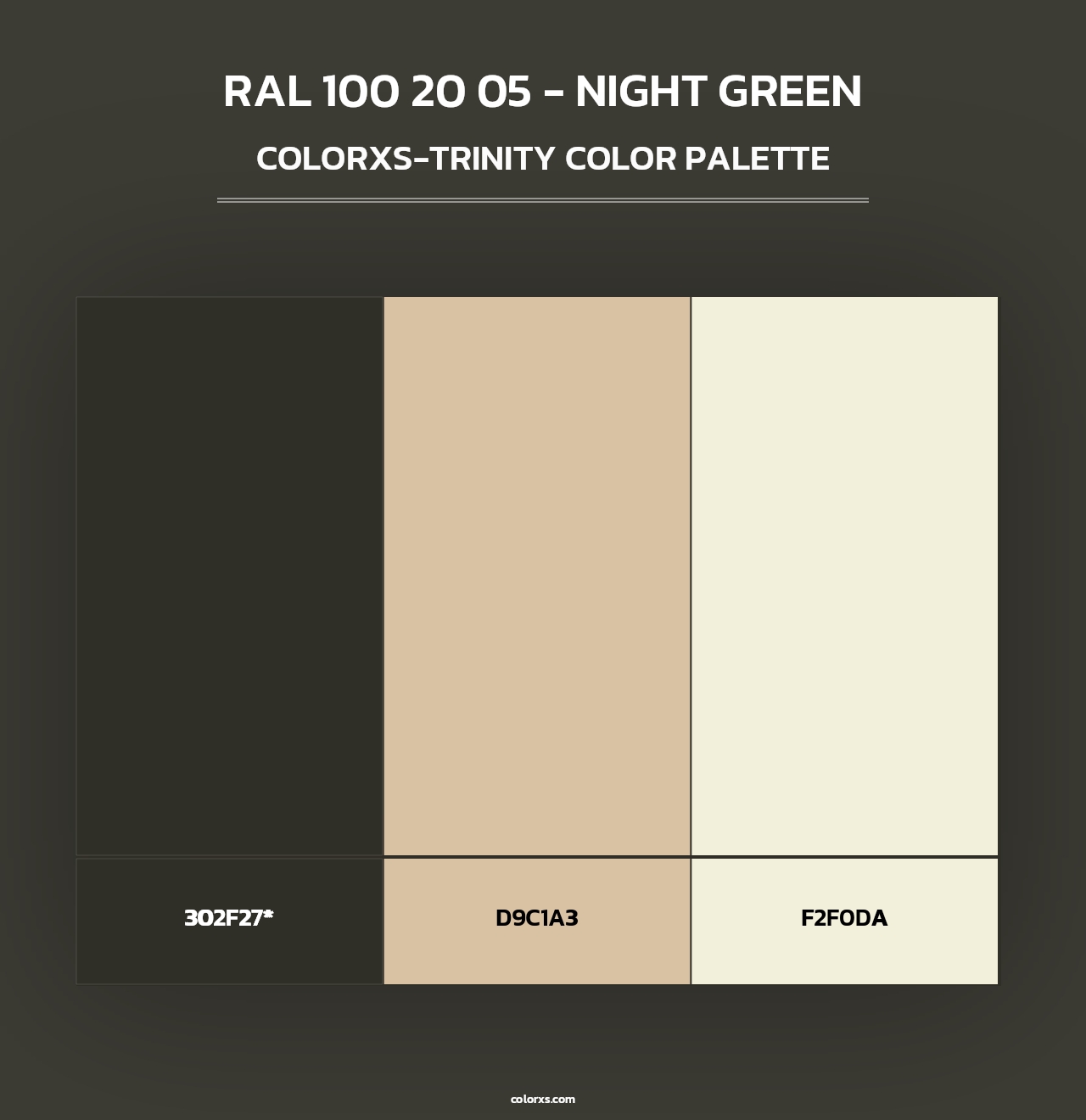 RAL 100 20 05 - Night Green - Colorxs Trinity Palette