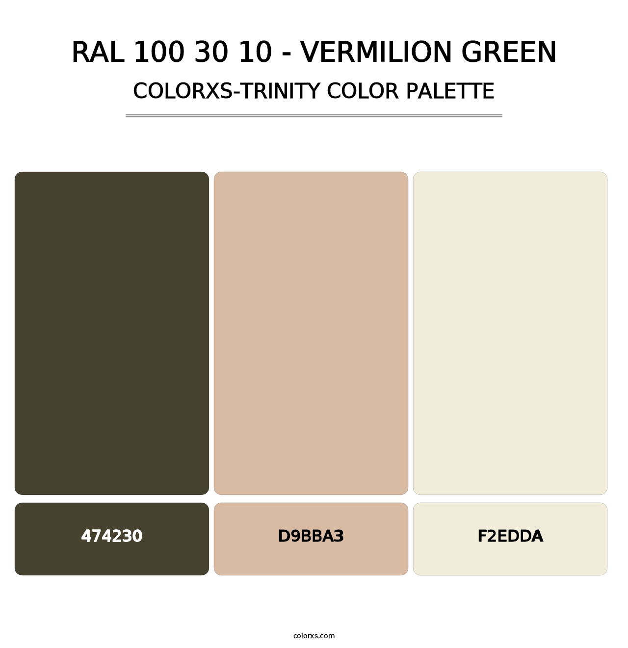 RAL 100 30 10 - Vermilion Green - Colorxs Trinity Palette