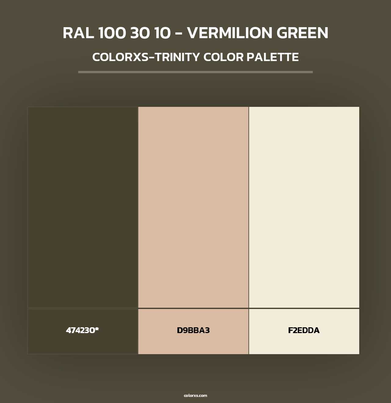RAL 100 30 10 - Vermilion Green - Colorxs Trinity Palette