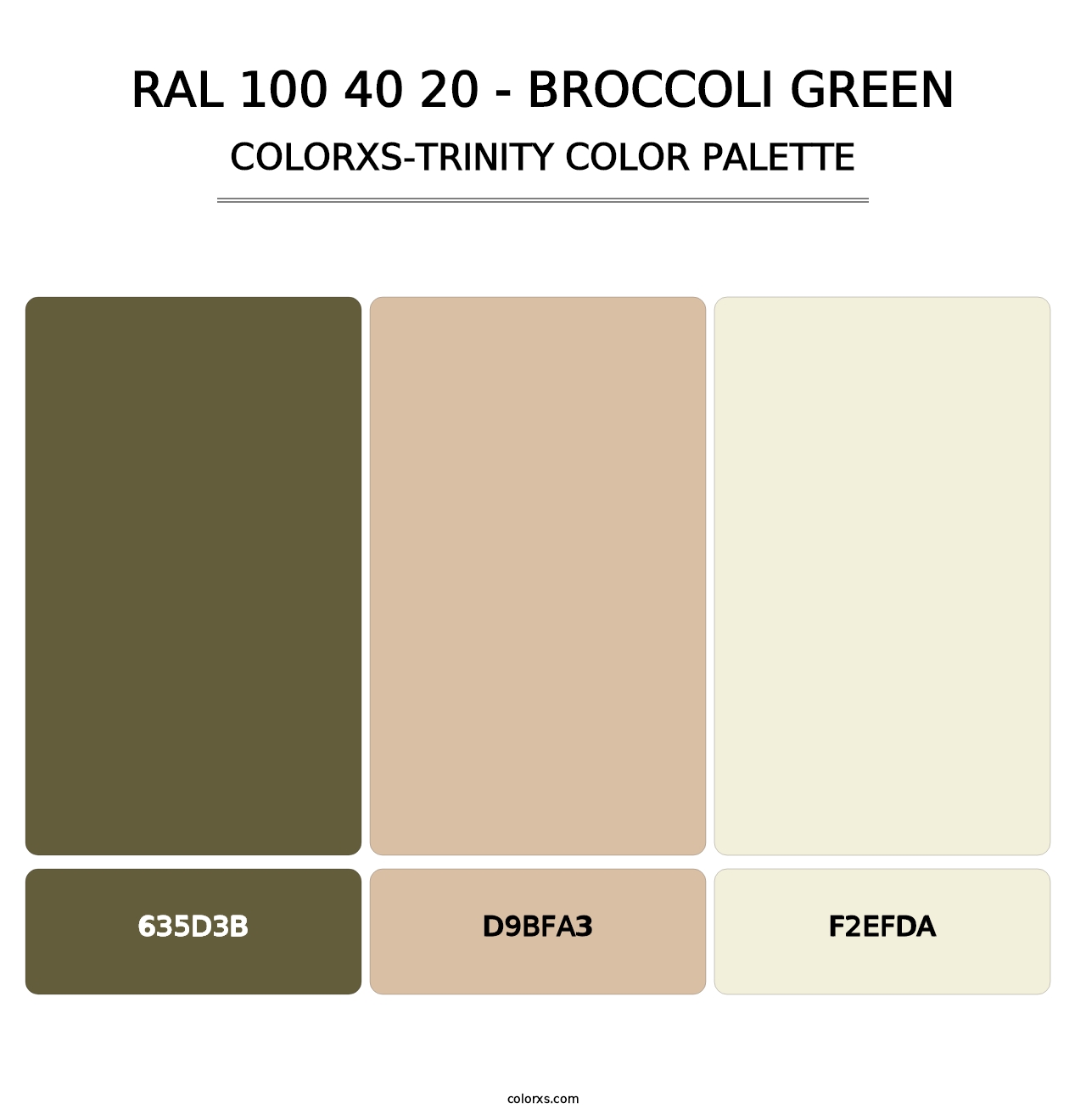 RAL 100 40 20 - Broccoli Green - Colorxs Trinity Palette