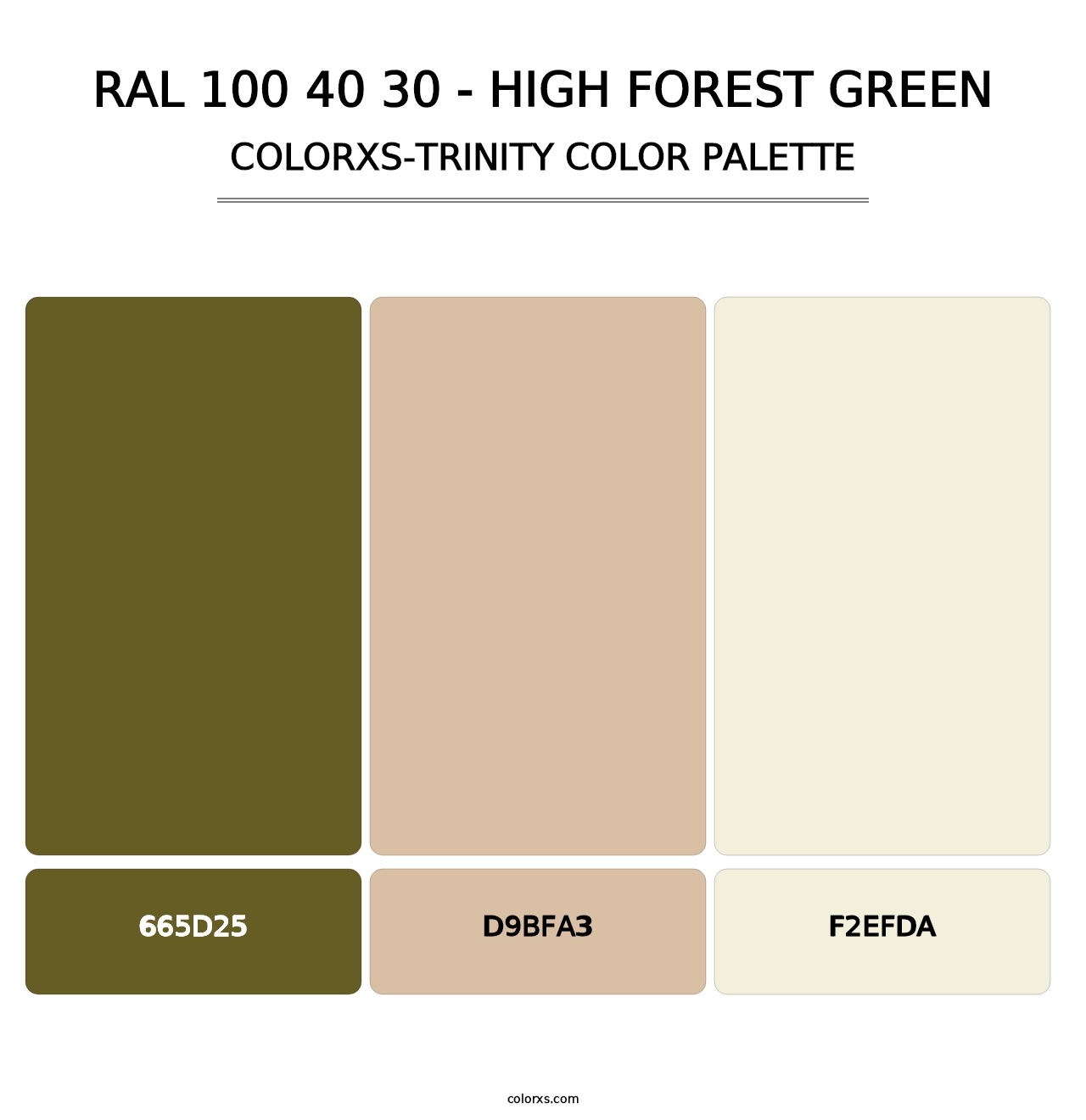 RAL 100 40 30 - High Forest Green - Colorxs Trinity Palette
