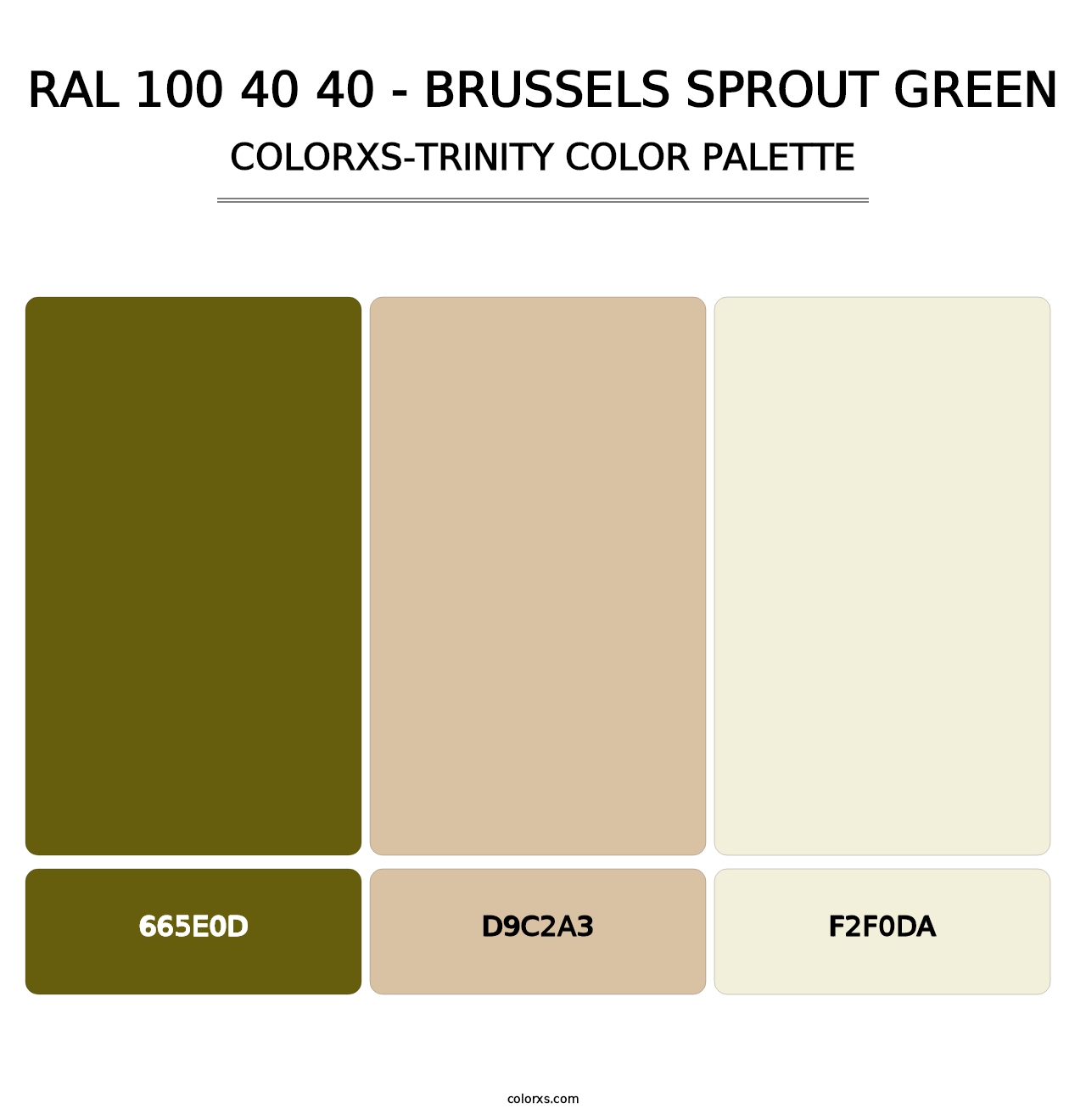 RAL 100 40 40 - Brussels Sprout Green - Colorxs Trinity Palette