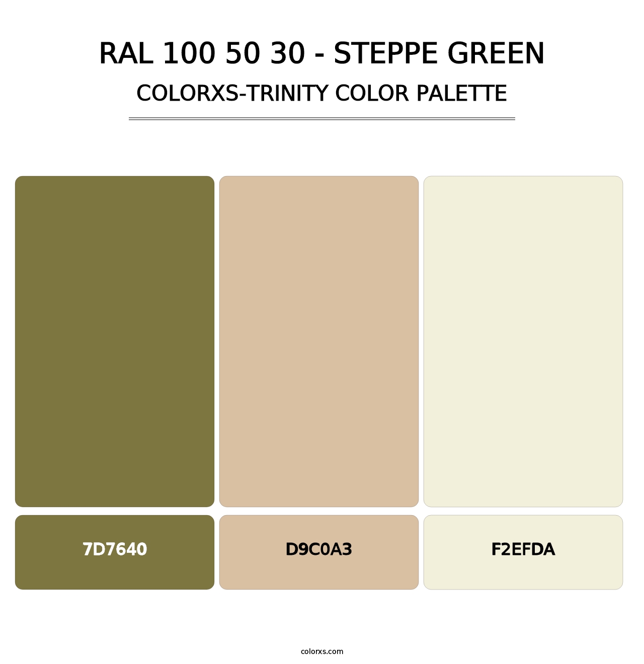 RAL 100 50 30 - Steppe Green - Colorxs Trinity Palette