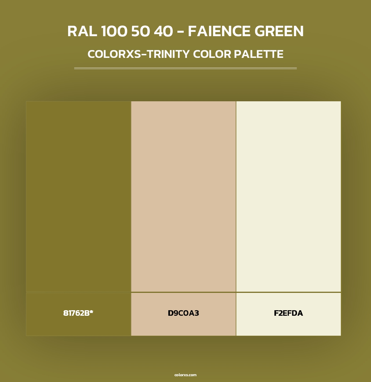 RAL 100 50 40 - Faience Green - Colorxs Trinity Palette