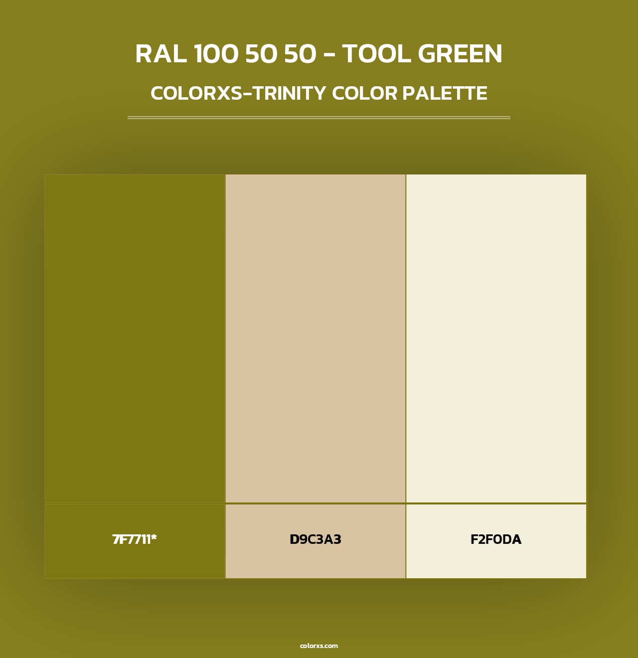 RAL 100 50 50 - Tool Green - Colorxs Trinity Palette