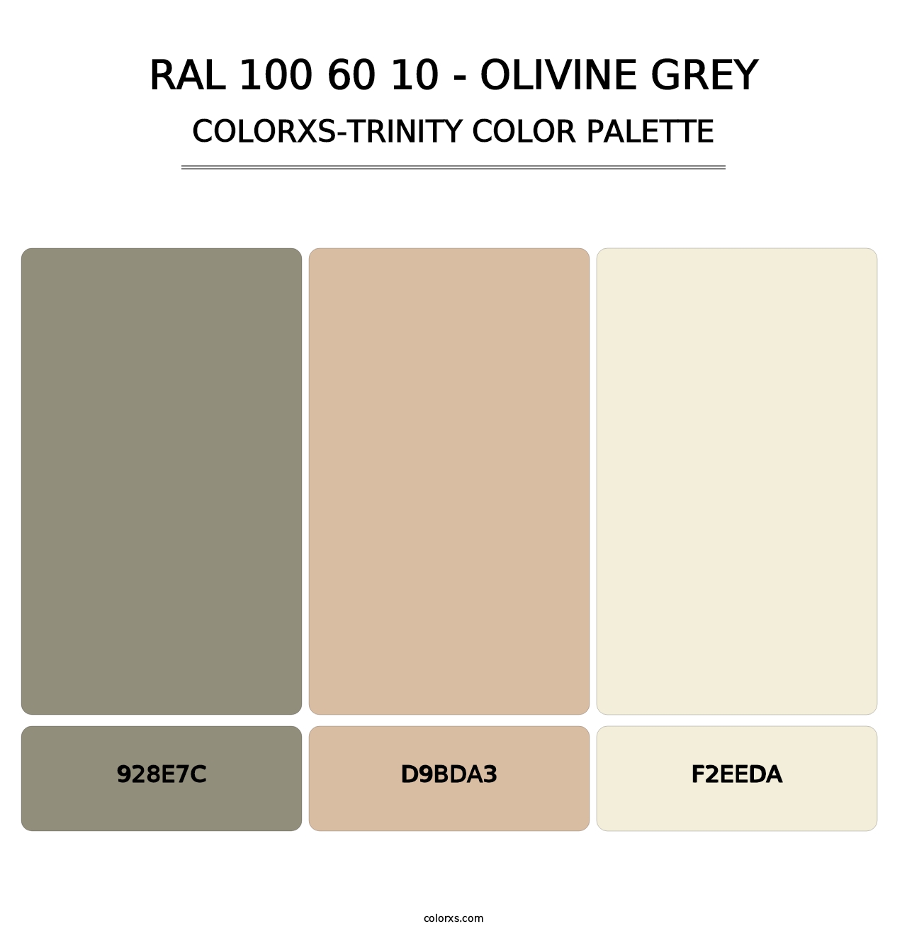 RAL 100 60 10 - Olivine Grey - Colorxs Trinity Palette