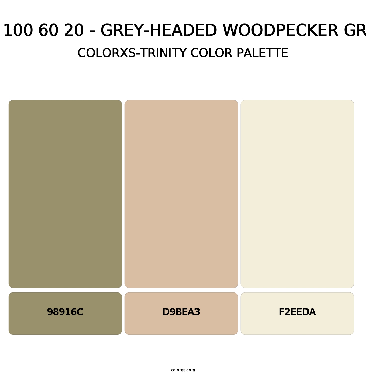 RAL 100 60 20 - Grey-Headed Woodpecker Green - Colorxs Trinity Palette