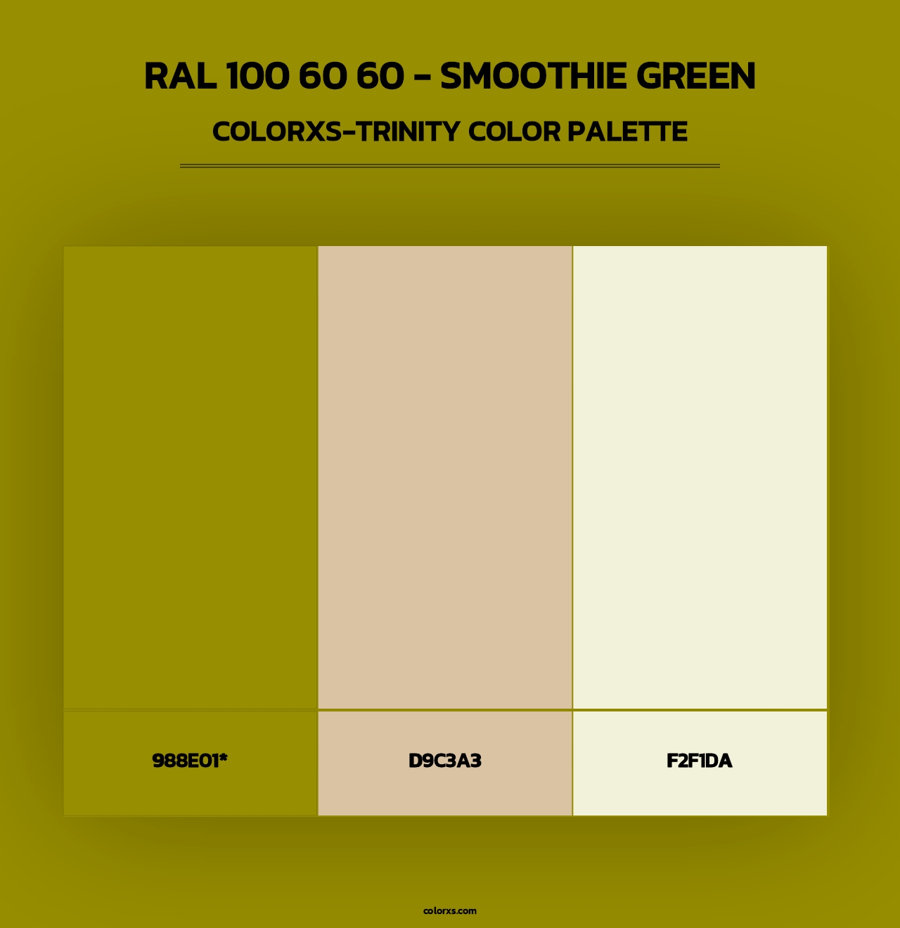 RAL 100 60 60 - Smoothie Green - Colorxs Trinity Palette