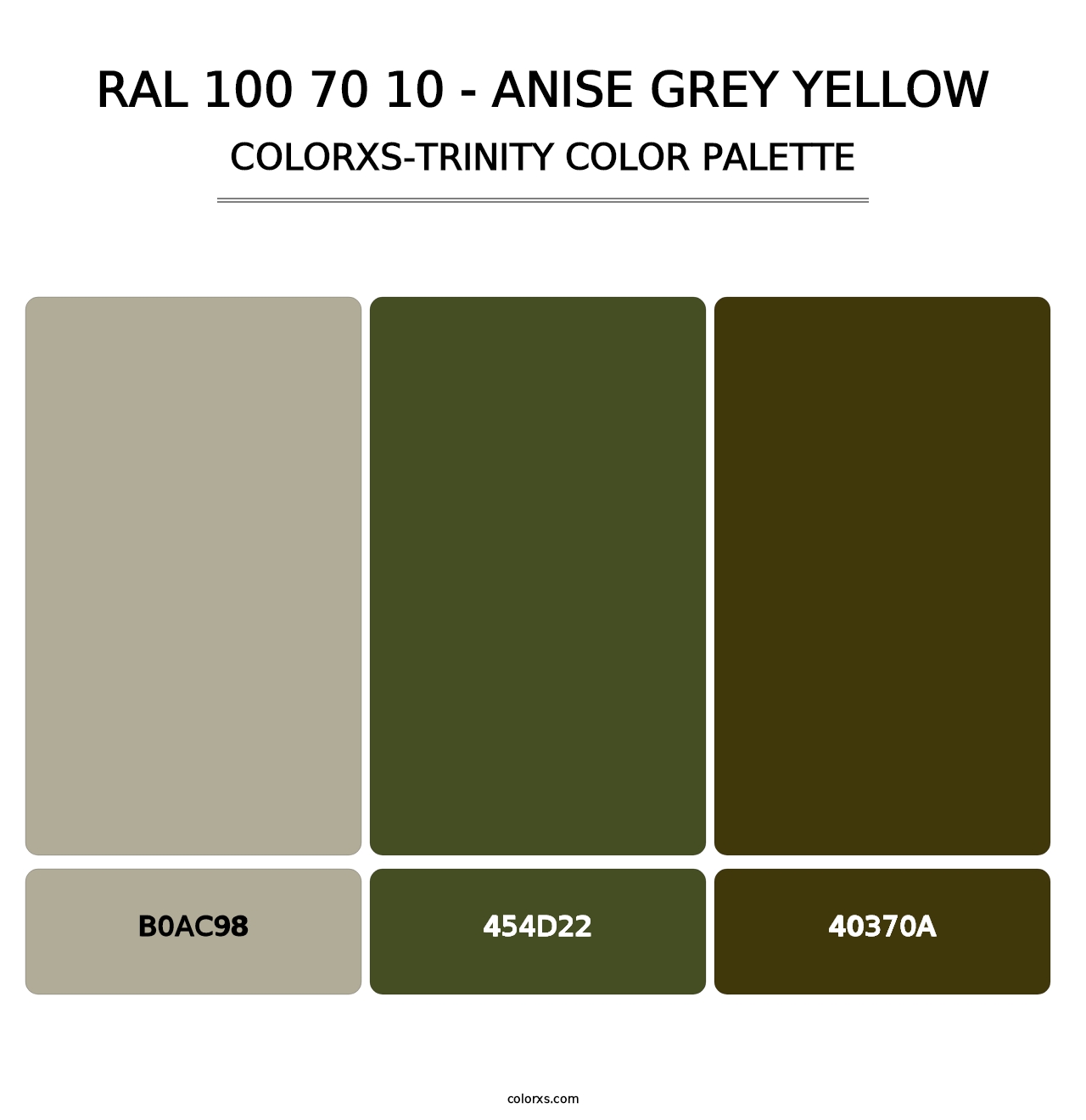 RAL 100 70 10 - Anise Grey Yellow - Colorxs Trinity Palette